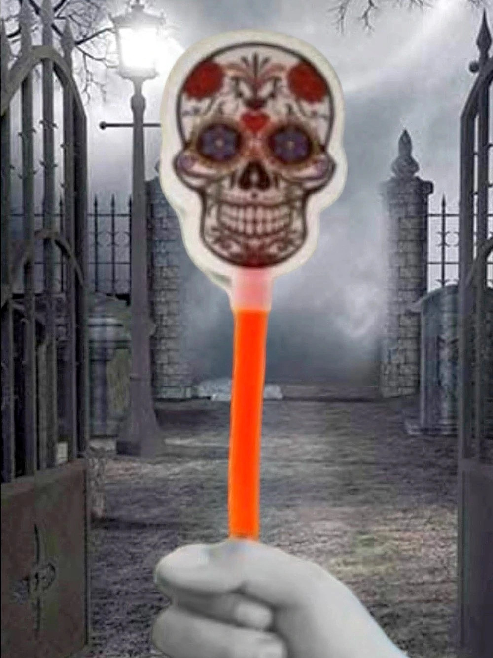 $2 Add-on | Halloween | Play Glow Day of the Dead Sugar Skull Glow Wand